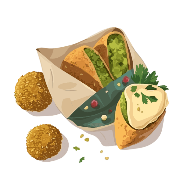 Bite box food illustration